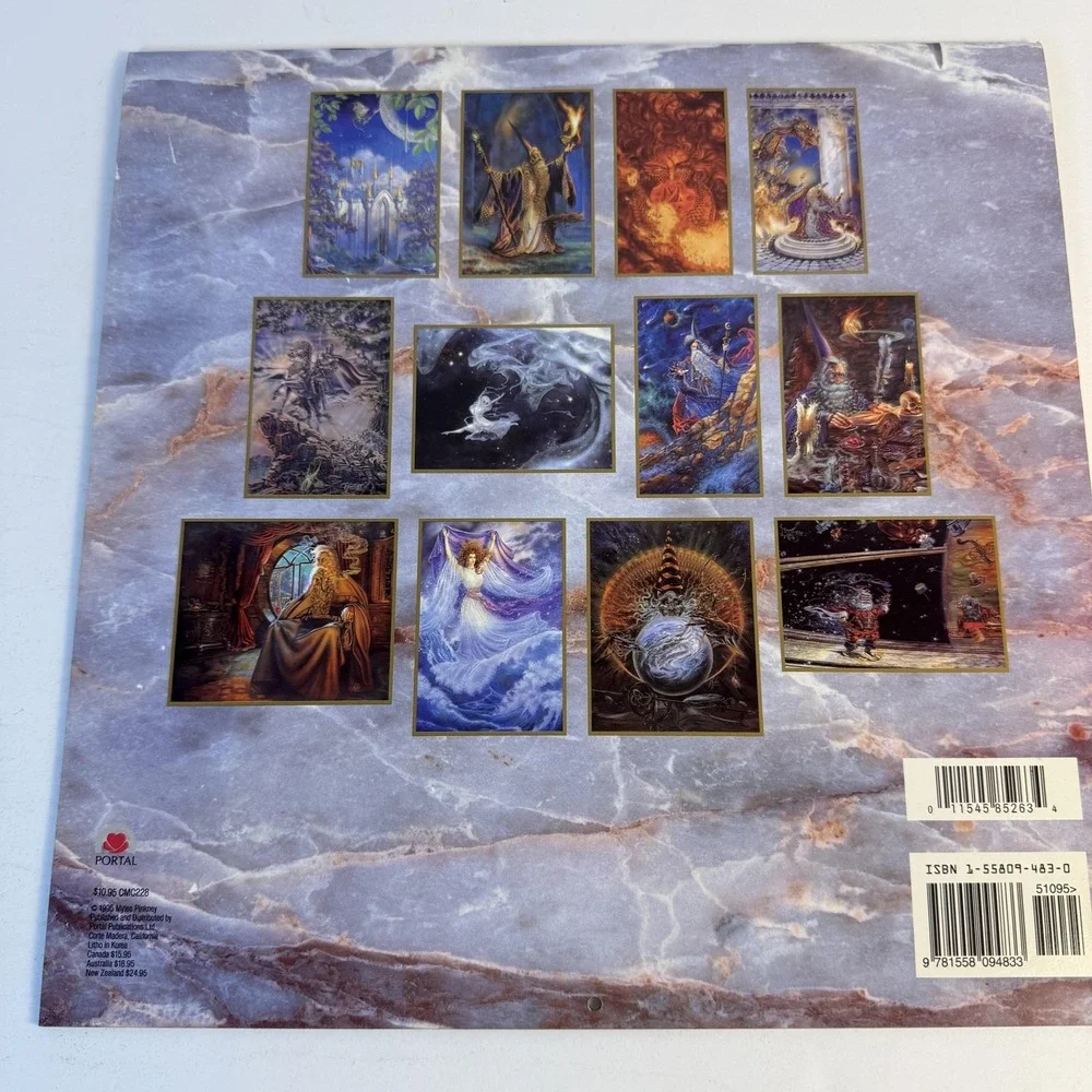 Vintage‎ 1996 Enchanted World Wizards & Magic Calendar Myles Pinkney Portal Art
